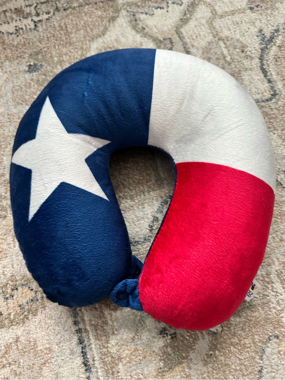 Texas Flag Plush Neck Pillow - Red, White & Blue